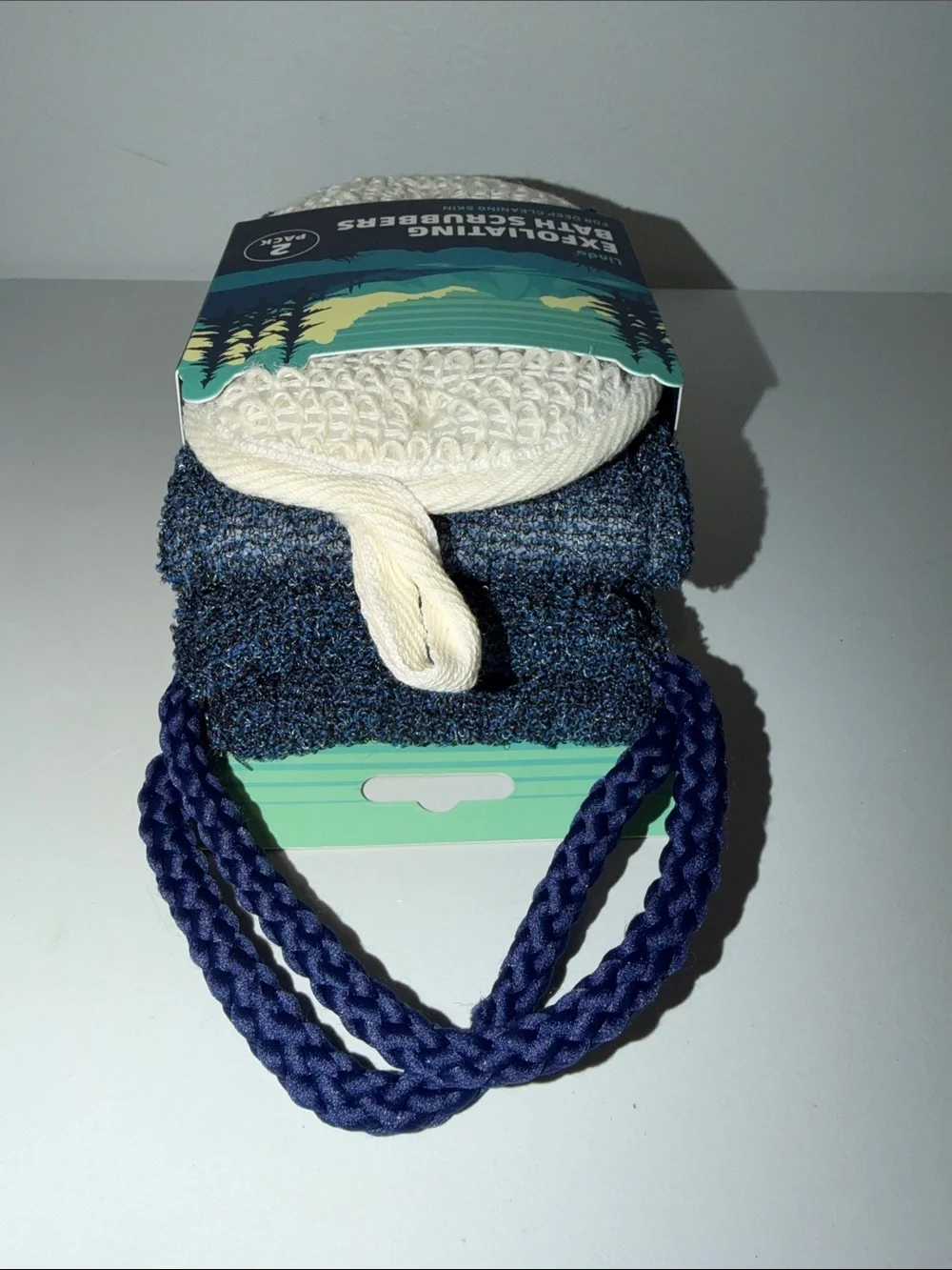 Lindo Ivory Navy 2 piece Exfoliating Duo Set